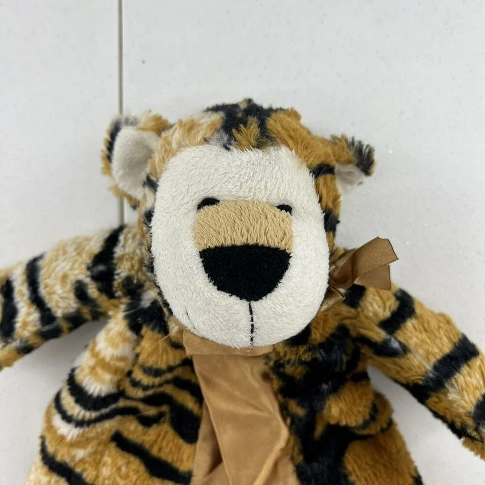 Pickles Journey Lovey Tiger Baby‎ Security Blanket Plush Lovie Soft Fleece Satin